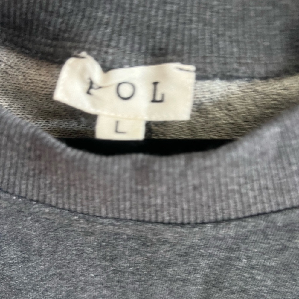 Gray and Cream Women's Love Sweatshirt - Picture 2 of 3